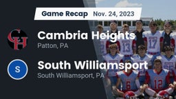 Recap: Cambria Heights  vs. South Williamsport  2023