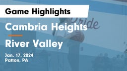 Cambria Heights  vs River Valley  Game Highlights - Jan. 17, 2024