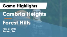 Cambria Heights  vs Forest Hills  Game Highlights - Jan. 2, 2019