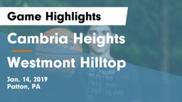 Cambria Heights  vs Westmont Hilltop  Game Highlights - Jan. 14, 2019