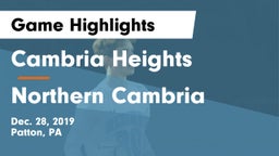 Cambria Heights  vs Northern Cambria  Game Highlights - Dec. 28, 2019