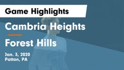 Cambria Heights  vs Forest Hills  Game Highlights - Jan. 3, 2020