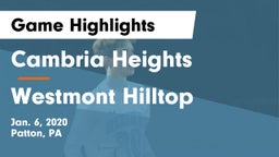 Cambria Heights  vs Westmont Hilltop  Game Highlights - Jan. 6, 2020