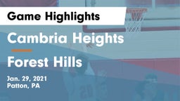 Cambria Heights  vs Forest Hills  Game Highlights - Jan. 29, 2021