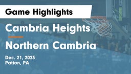Cambria Heights  vs Northern Cambria  Game Highlights - Dec. 21, 2023
