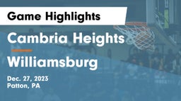 Cambria Heights  vs Williamsburg  Game Highlights - Dec. 27, 2023