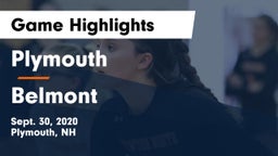 Plymouth  vs Belmont  Game Highlights - Sept. 30, 2020