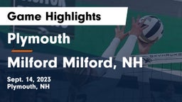 Plymouth  vs Milford  Milford, NH Game Highlights - Sept. 14, 2023