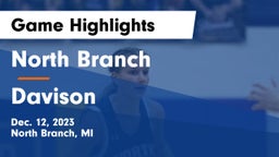 North Branch  vs Davison  Game Highlights - Dec. 12, 2023
