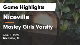 Niceville  vs Mosley  Girls Varsity Game Highlights - Jan. 8, 2020