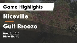 Niceville  vs Gulf Breeze  Game Highlights - Nov. 7, 2020