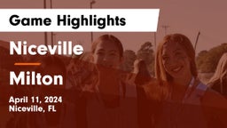 Niceville  vs Milton  Game Highlights - April 11, 2024
