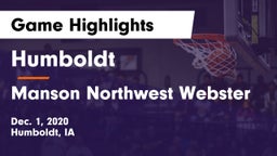 Humboldt  vs Manson Northwest Webster  Game Highlights - Dec. 1, 2020