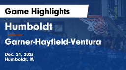 Humboldt  vs Garner-Hayfield-Ventura  Game Highlights - Dec. 21, 2023