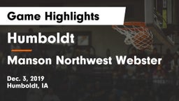 Humboldt  vs Manson Northwest Webster  Game Highlights - Dec. 3, 2019