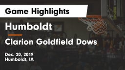 Humboldt  vs Clarion Goldfield Dows  Game Highlights - Dec. 20, 2019