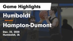 Humboldt  vs Hampton-Dumont  Game Highlights - Dec. 22, 2020