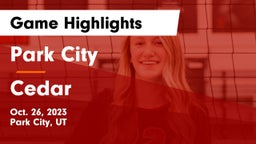 Park City  vs Cedar  Game Highlights - Oct. 26, 2023