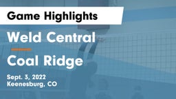 Weld Central  vs Coal Ridge Game Highlights - Sept. 3, 2022