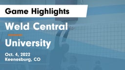 Weld Central  vs University  Game Highlights - Oct. 4, 2022