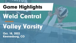 Weld Central  vs Valley Varsity  Game Highlights - Oct. 18, 2022