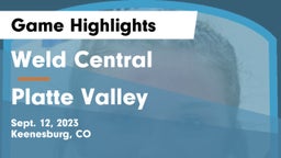 Weld Central  vs Platte Valley Game Highlights - Sept. 12, 2023