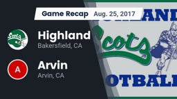 Recap: Highland  vs. Arvin  2017