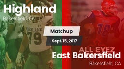 Matchup: Highland  vs. East Bakersfield  2017