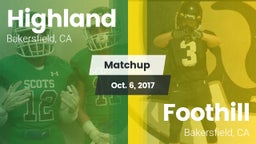 Matchup: Highland  vs. Foothill  2017