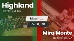 Matchup: Highland  vs. Mira Monte  2017