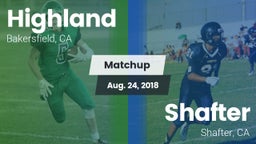 Matchup: Highland  vs. Shafter  2018