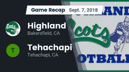 Recap: Highland  vs. Tehachapi  2018