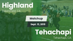 Matchup: Highland  vs. Tehachapi  2019