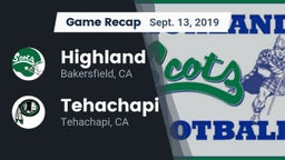 Recap: Highland  vs. Tehachapi  2019