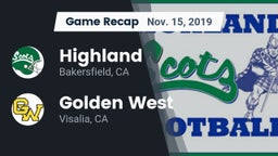 Recap: Highland  vs. Golden West  2019