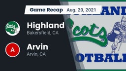 Recap: Highland  vs. Arvin  2021