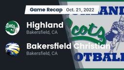 Recap: Highland  vs. Bakersfield Christian  2022