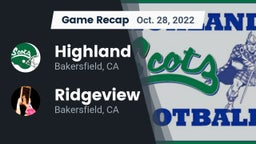 Recap: Highland  vs. Ridgeview  2022