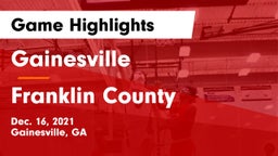 Gainesville  vs Franklin County  Game Highlights - Dec. 16, 2021