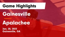 Gainesville  vs Apalachee  Game Highlights - Jan. 28, 2023