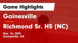 Gainesville  vs Richmond Sr. HS (NC) Game Highlights - Dec. 16, 2023