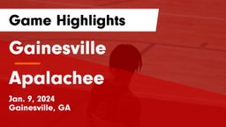 Gainesville  vs Apalachee  Game Highlights - Jan. 9, 2024