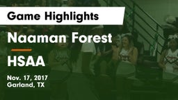 Naaman Forest  vs HSAA Game Highlights - Nov. 17, 2017