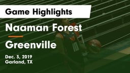 Naaman Forest  vs Greenville  Game Highlights - Dec. 3, 2019