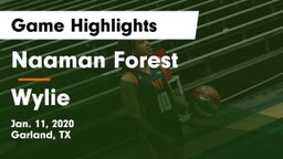 Naaman Forest  vs Wylie Game Highlights - Jan. 11, 2020