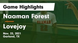 Naaman Forest  vs Lovejoy  Game Highlights - Nov. 23, 2021