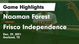 Naaman Forest  vs Frisco Independence Game Highlights - Dec. 29, 2021