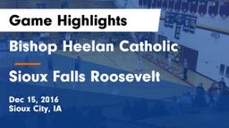 Bishop Heelan Catholic  vs Sioux Falls Roosevelt Game Highlights - Dec 15, 2016