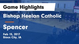 Bishop Heelan Catholic  vs Spencer  Game Highlights - Feb 15, 2017