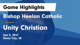 Bishop Heelan Catholic  vs Unity Christian  Game Highlights - Jan 3, 2017